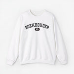 Witte sweatertrui met BOEKHOUDER-print en NL-embleem op borst