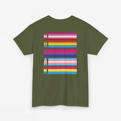 Gay Pride T-shirt - LGBTQ+ Vlag Human - Back Print - Oversized #12