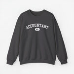 Zwartgrijze trui met opdruk 'ACCOUNTANT' en rond logo 'NL'.
