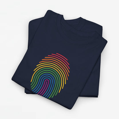 Gay Pride T-shirt - Regenboog Vingerafdruk - Oversized #37