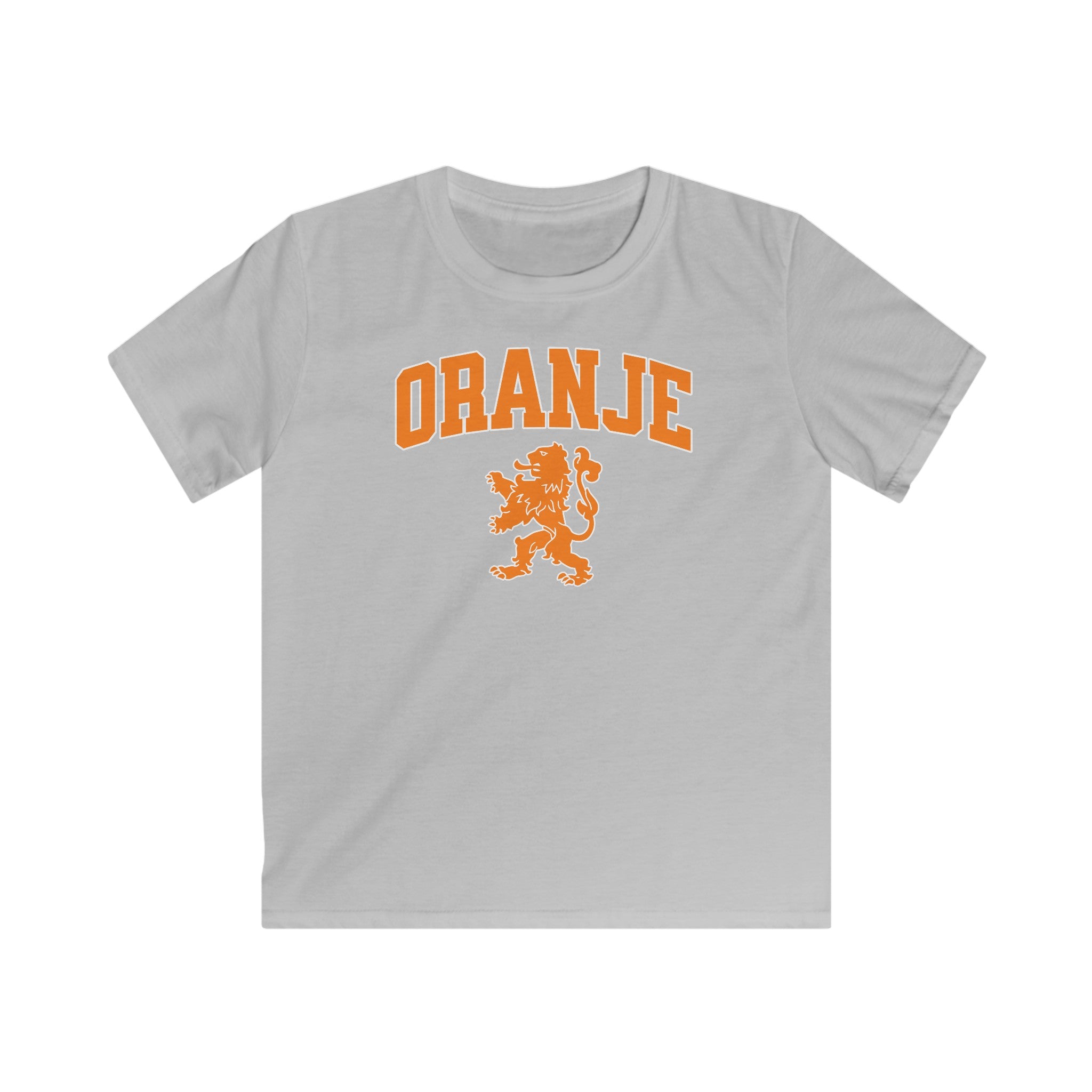 Kind Voetbal T-shirt - EK, WK en Koningsdag Kinderkleding - Personaliseer met Naam & Rugnummer - ORANJE met Leeuw