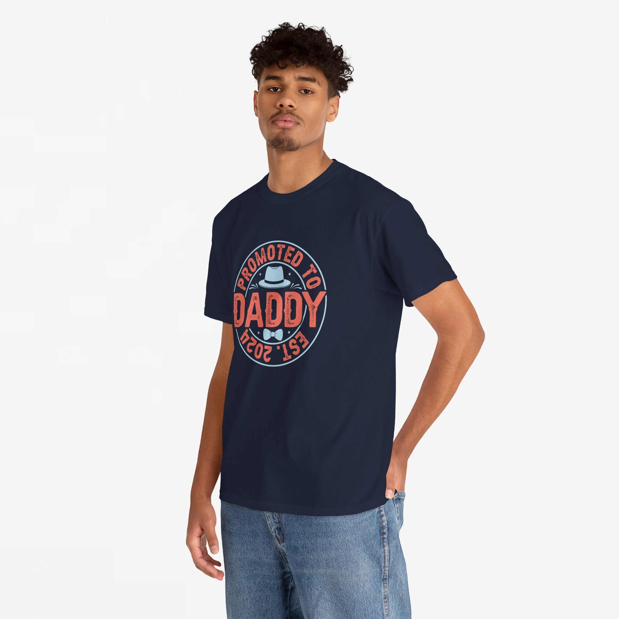 Vaderdag Papa Cadeau - T-shirt - Promoted to Daddy EST 2024 - Oversized #30