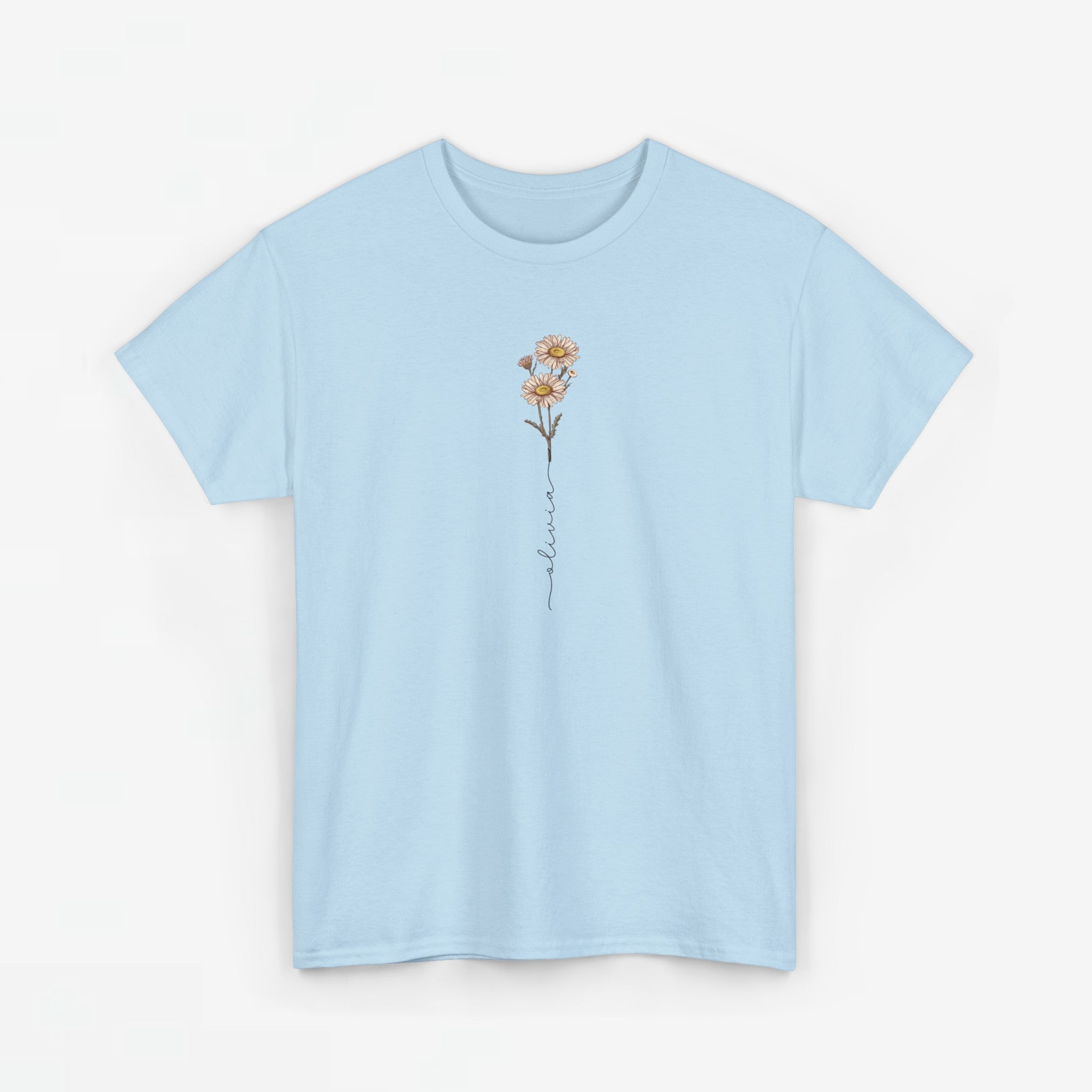 Gepersonaliseerde Moederdag Mama Cadeau - T-shirt - Geboortemaand bloem met naam