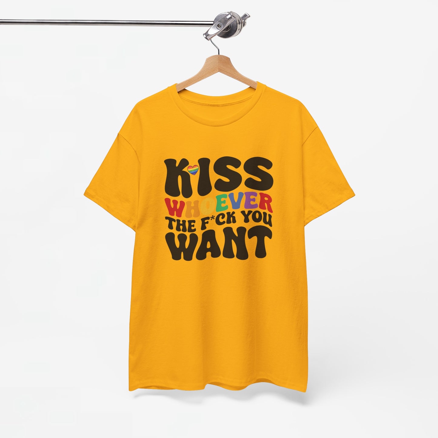 Gay Pride T-shirt - Kiss whoever the f*ck you want - Oversized #34