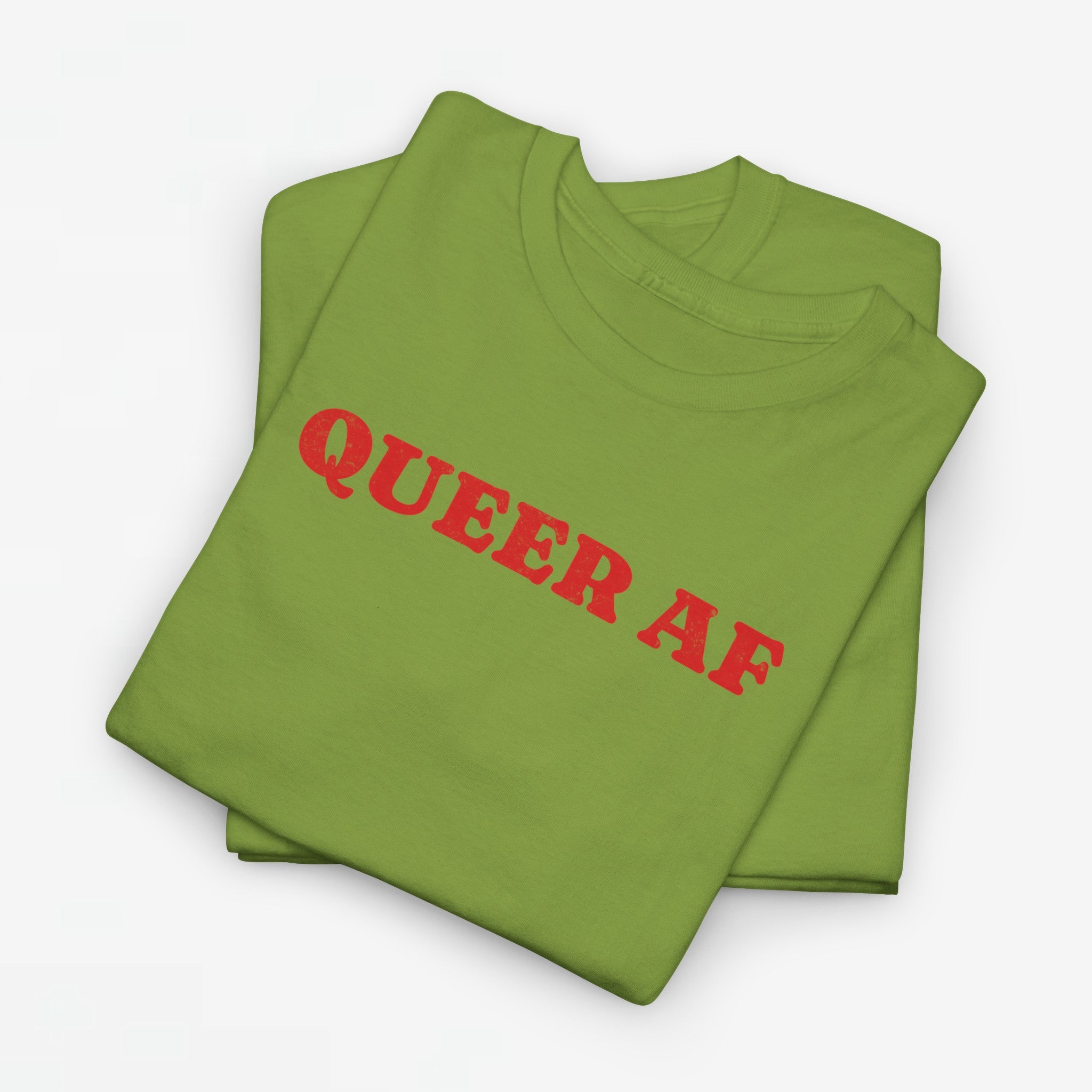 Gay Pride T-shirt - Queer AF - Oversized Tee