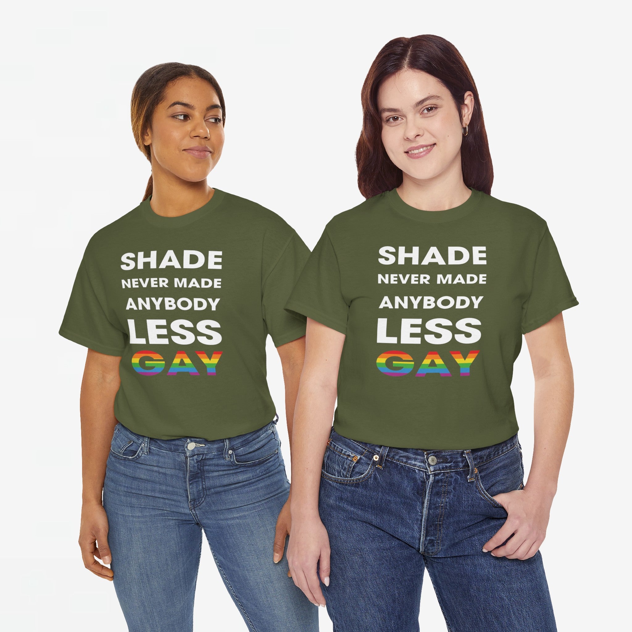 Gay Pride T-shirt - Shade never made anybody less gay - Oversized #62