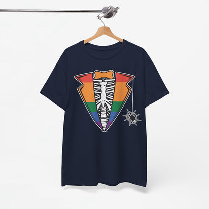 Gay Pride T-shirt - Skelet Regenboog Suit - Oversized #72