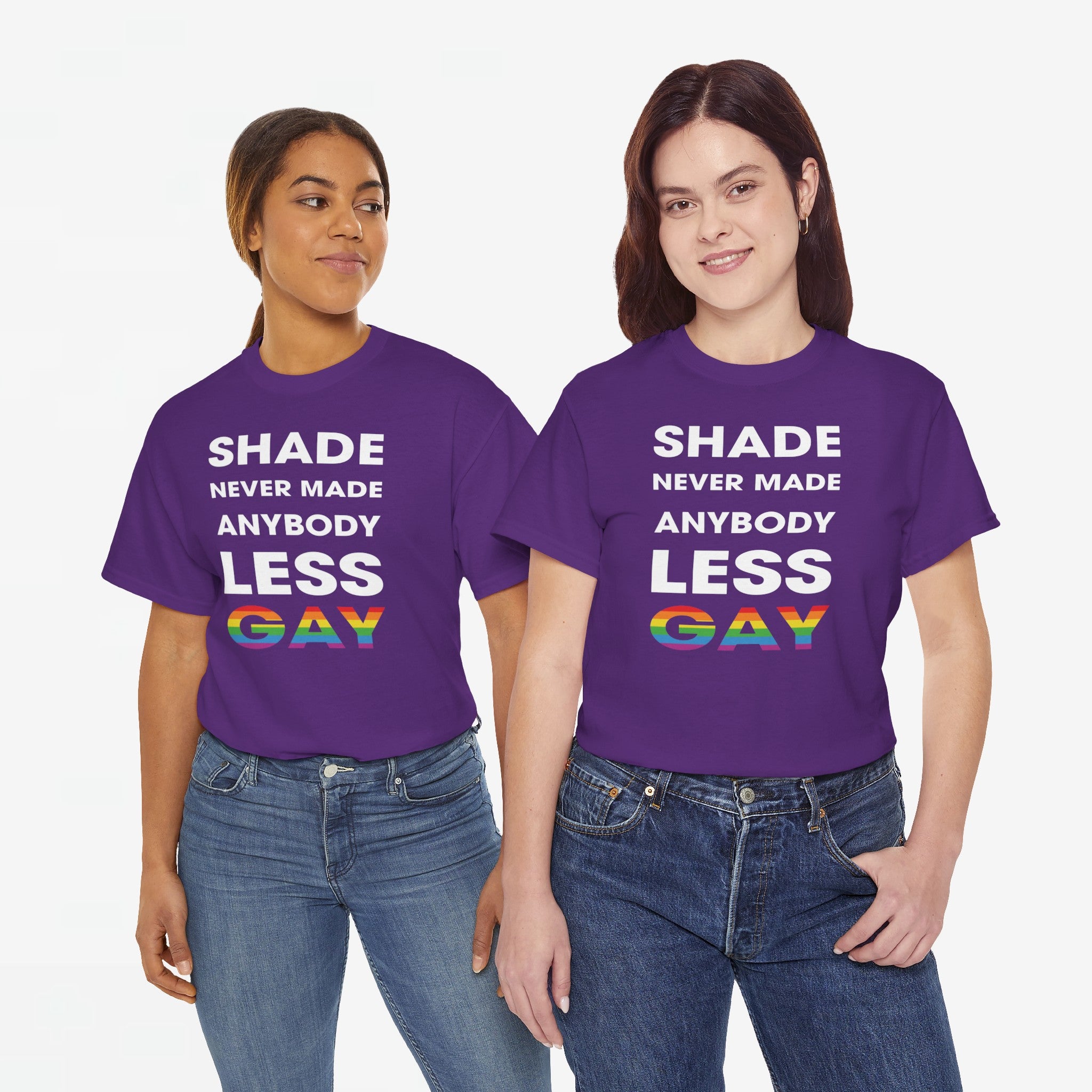 Gay Pride T-shirt - Shade never made anybody less gay - Oversized #62
