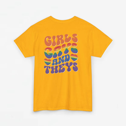 Gay Pride T-shirt - Girls Gays and Theys - Back Print - Oversized #21