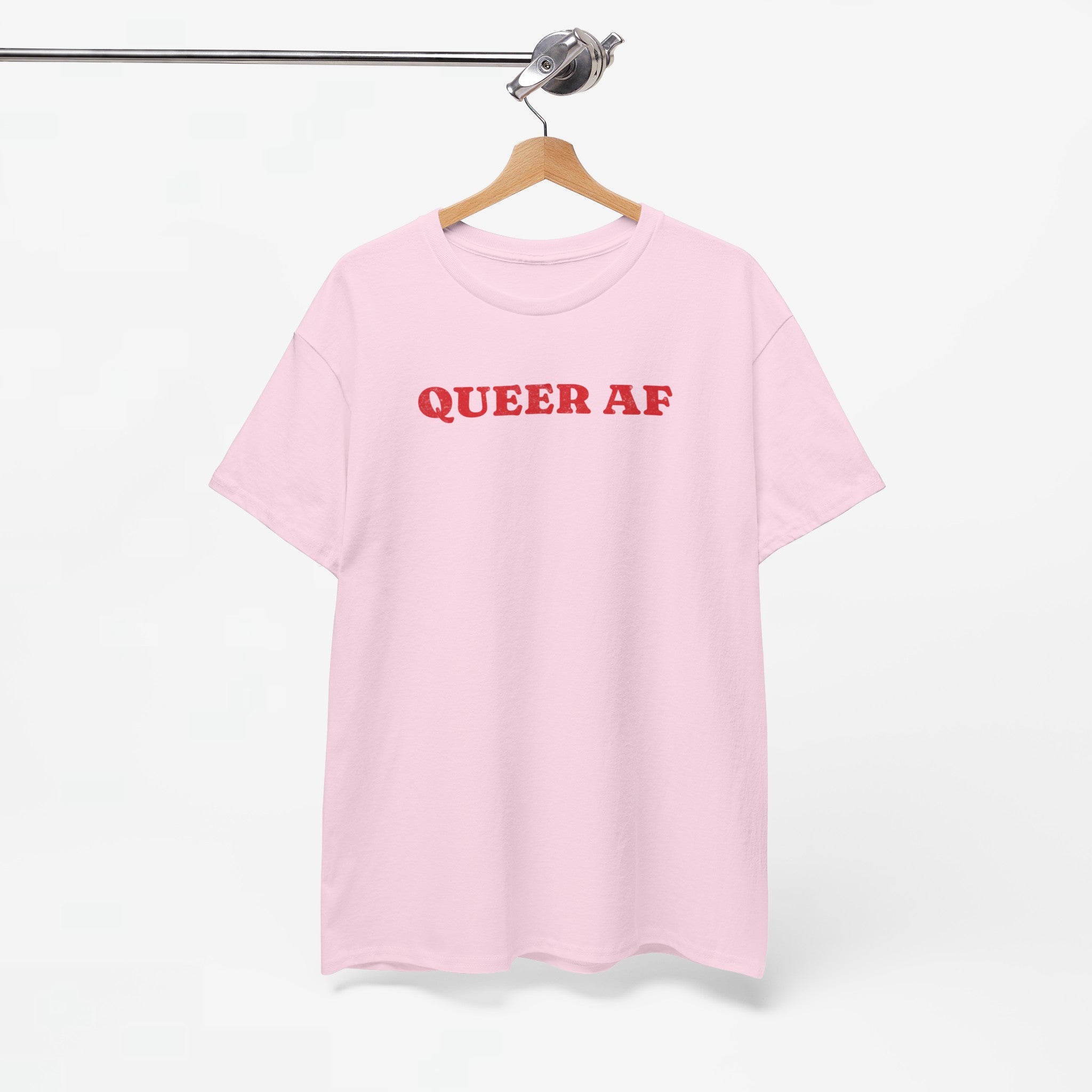 Gay Pride T-shirt - Queer AF - Oversized Tee