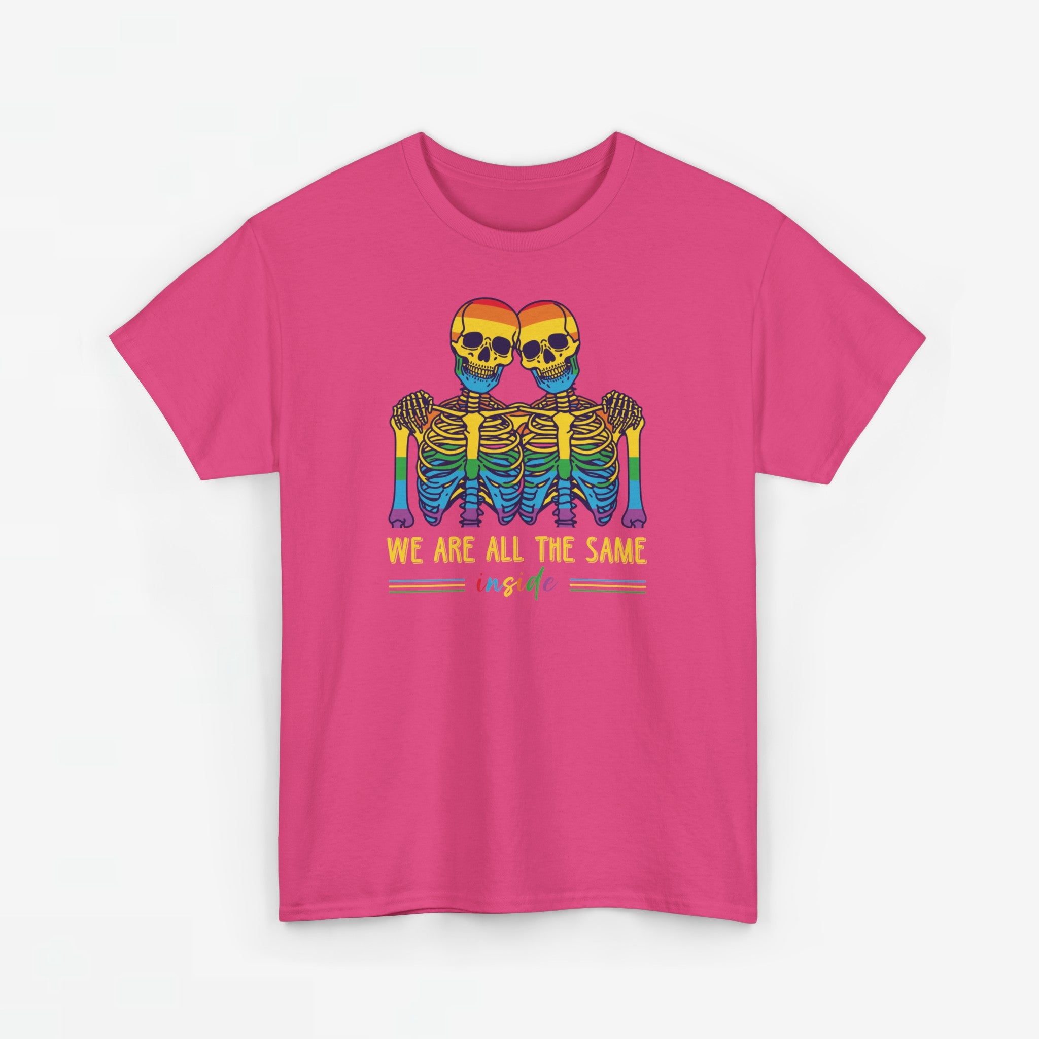 Gay Pride T-shirt - Skelet We Are All The Same - Oversized #79