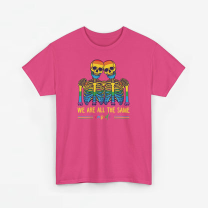 Gay Pride T-shirt - Skelet We Are All The Same - Oversized #79