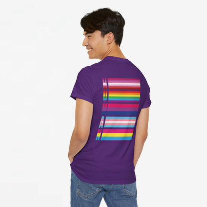 Gay Pride T-shirt - LGBTQ+ Vlag Human - Back Print - Oversized #12