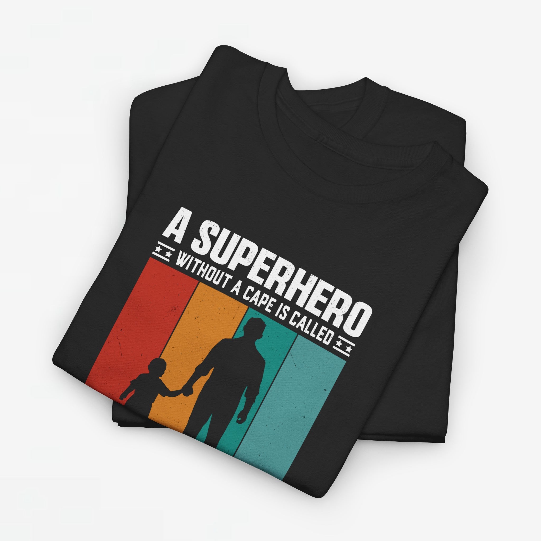 Vaderdag Papa Cadeau - T-shirt - A Superhero without a cape is called PAPA - Oversized #24