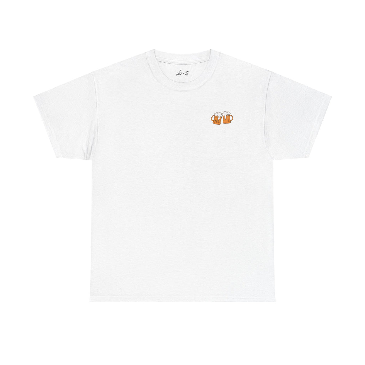 Witte T-shirt met kleine icoonprint op de borst