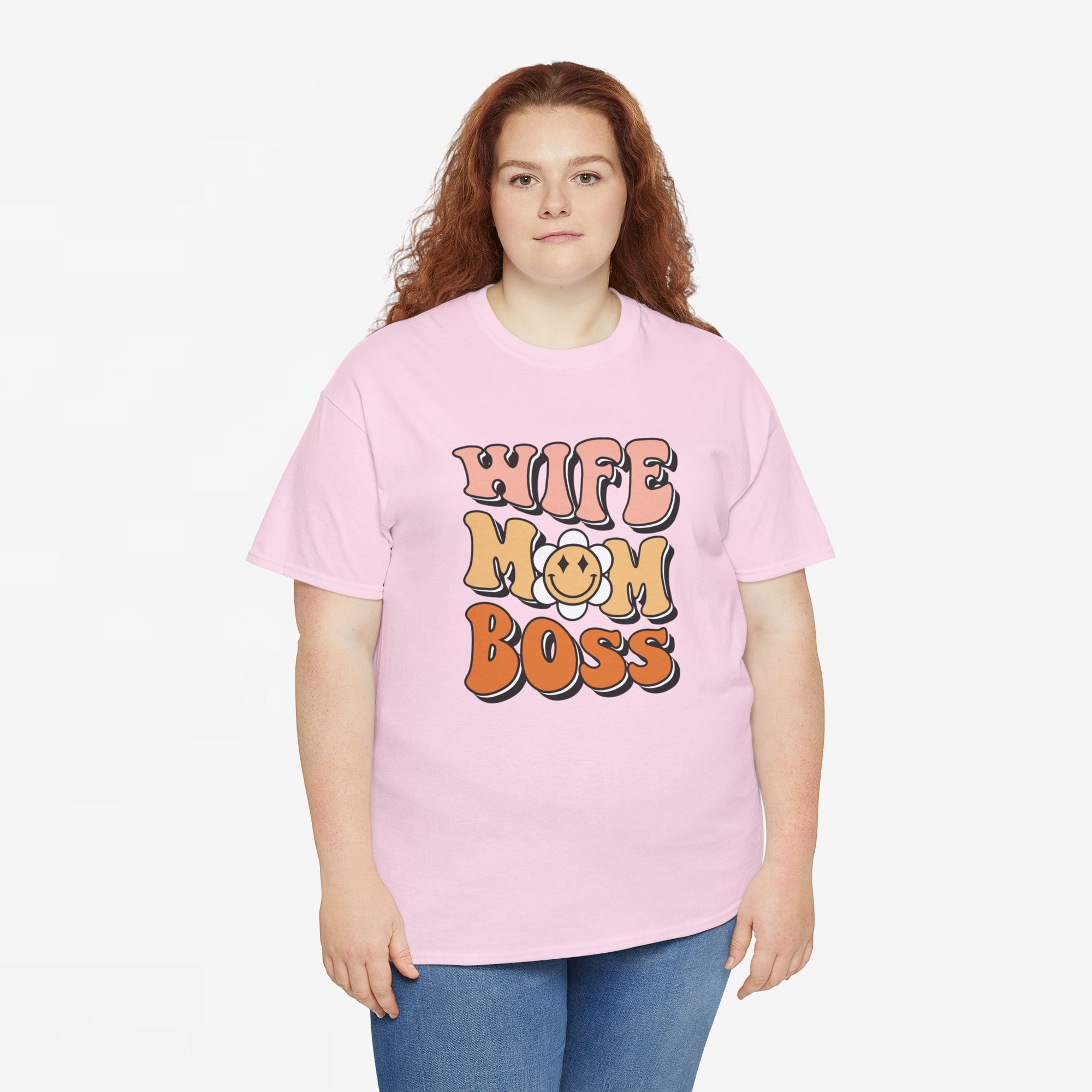 Moederdag Mama Cadeau - T-shirt - Wife Mom Boss - Oversized - #25
