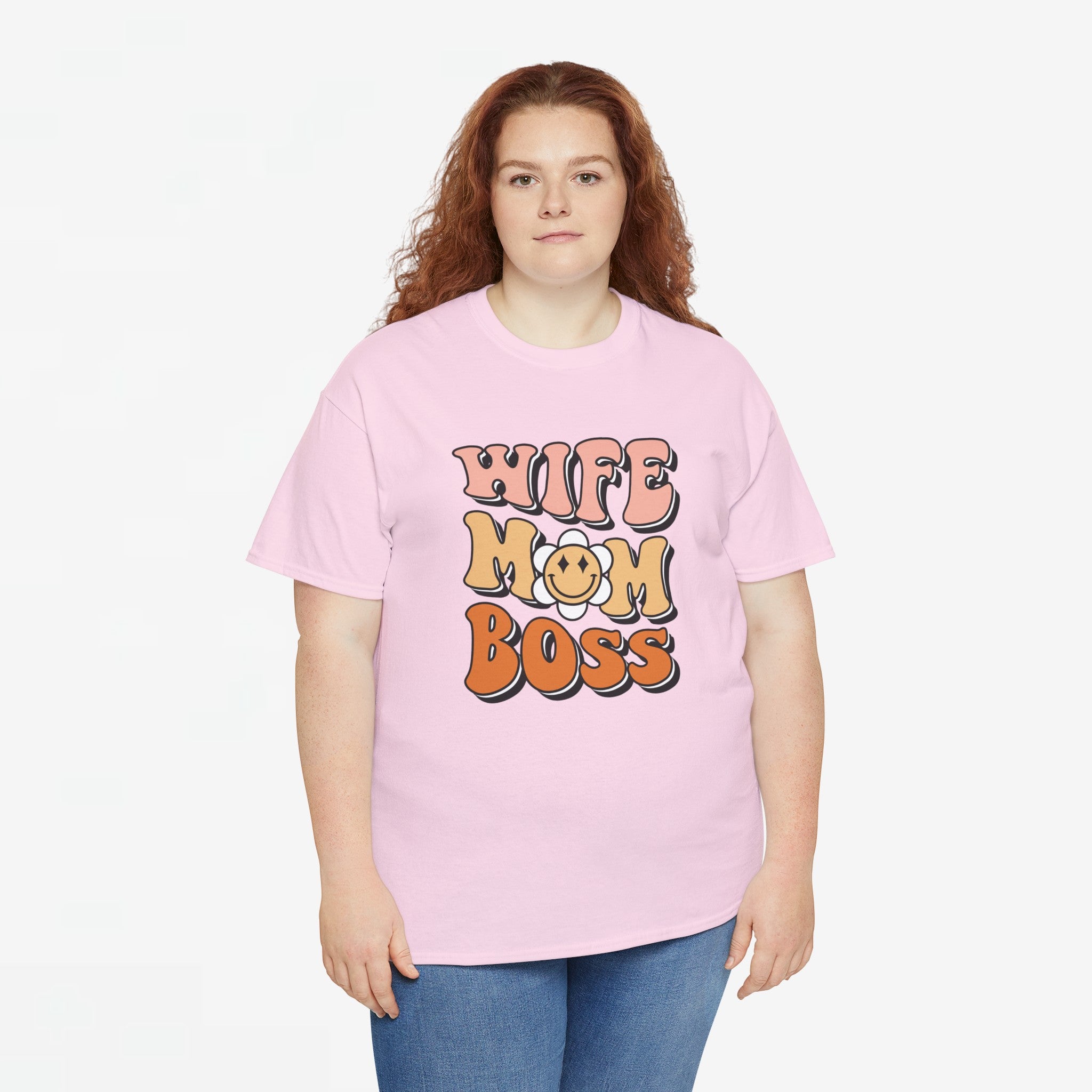 Moederdag Mama Cadeau - T-shirt - Wife Mom Boss - Oversized - #25