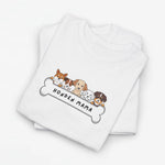 Oversized t-shirt wit met print van honden en tekst “Honden Mama”
