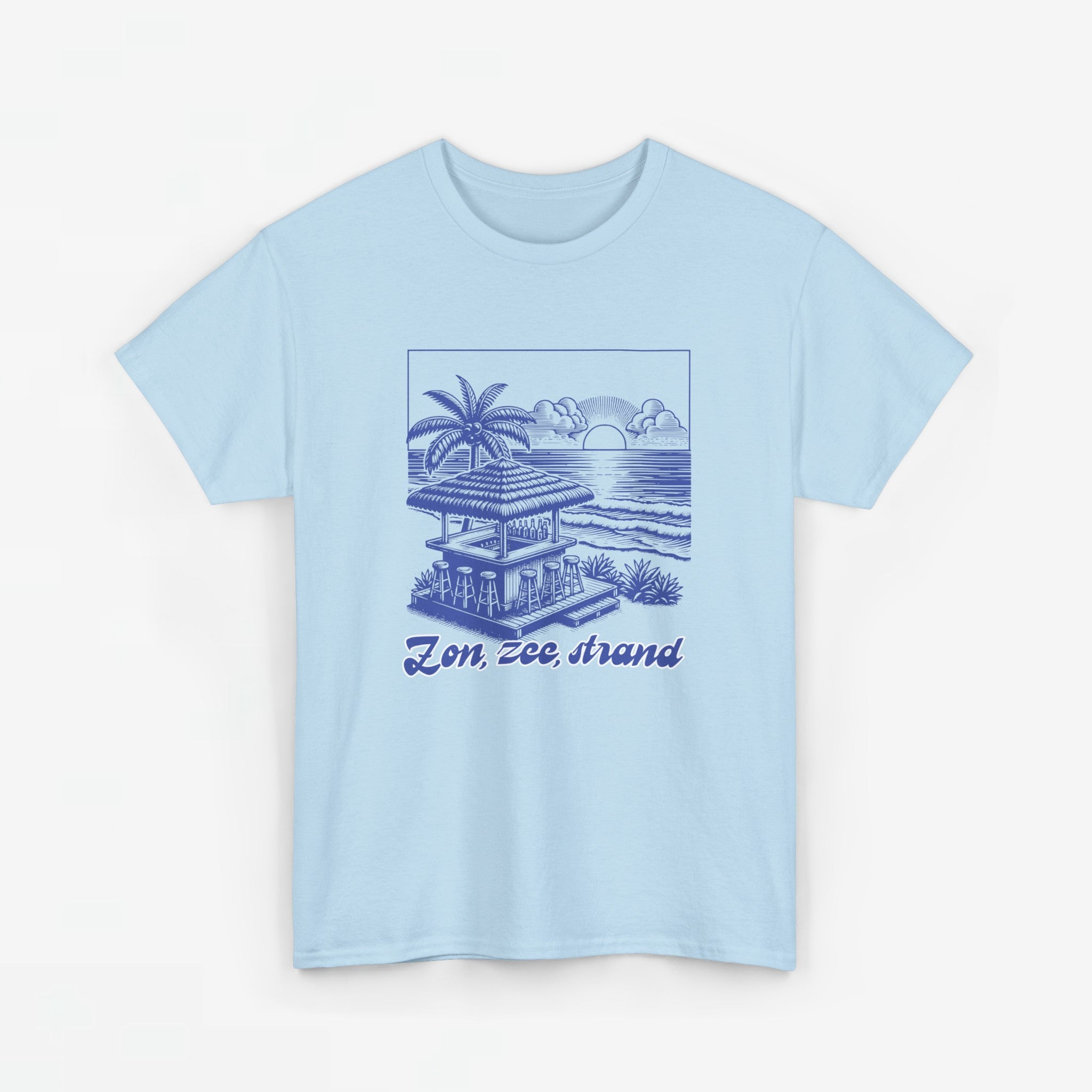 Dames Zomer Oversized T-shirt met print - Zon, Zee, Strand