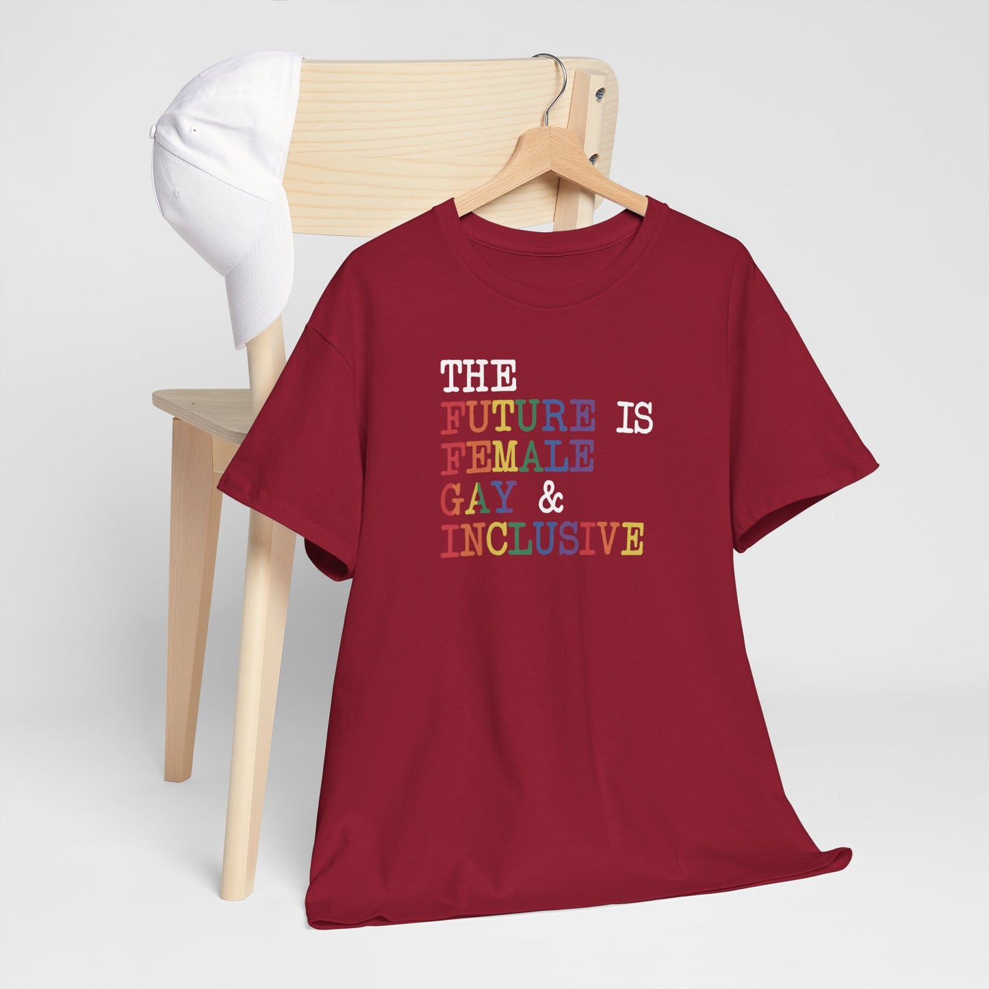 Gay Pride T-shirt - The Future is Female, Gay & Inclusive - Oversized #19