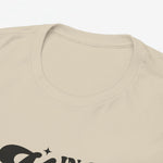Beige oversized T-shirt halsboord met deel van zwarte 'In my Mom Era' print