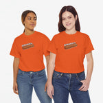 Oranje oversized T-shirts met Frikandel-worstprint op de borst (set)