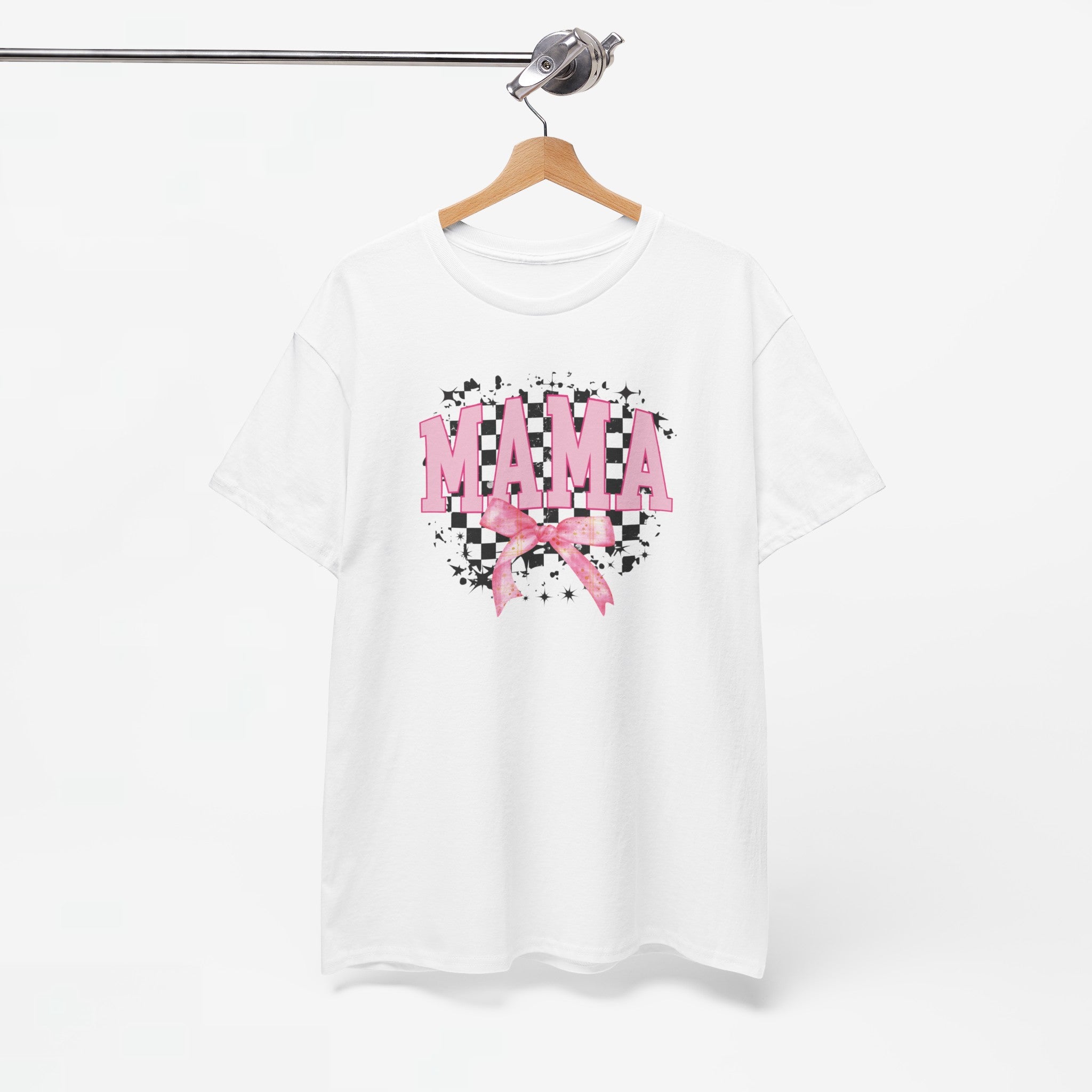 Moederdag Mama Cadeau - T-shirt - Retro Roze Strik - Oversized - #24