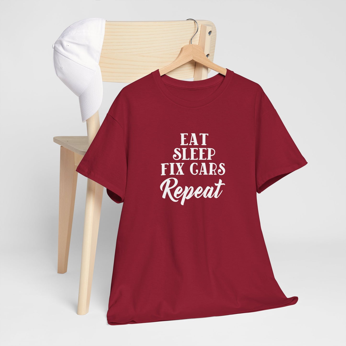 Vaderdag Papa Cadeau - T-shirt - Eat Sleep Fix Cars Repeat - Oversized #58