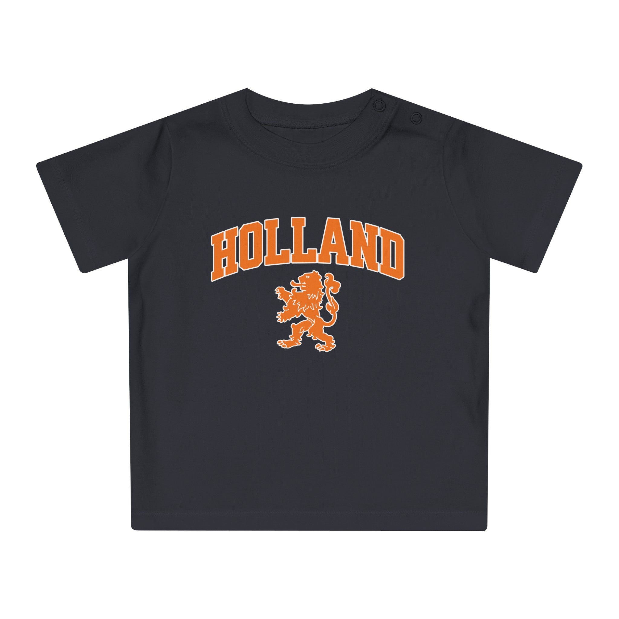 Baby T-shirt voor EK, WK en Koningsdag - HOLLAND met Leeuw
