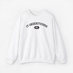 Witte sweater met ronde hals en borstprint, lange mouwen