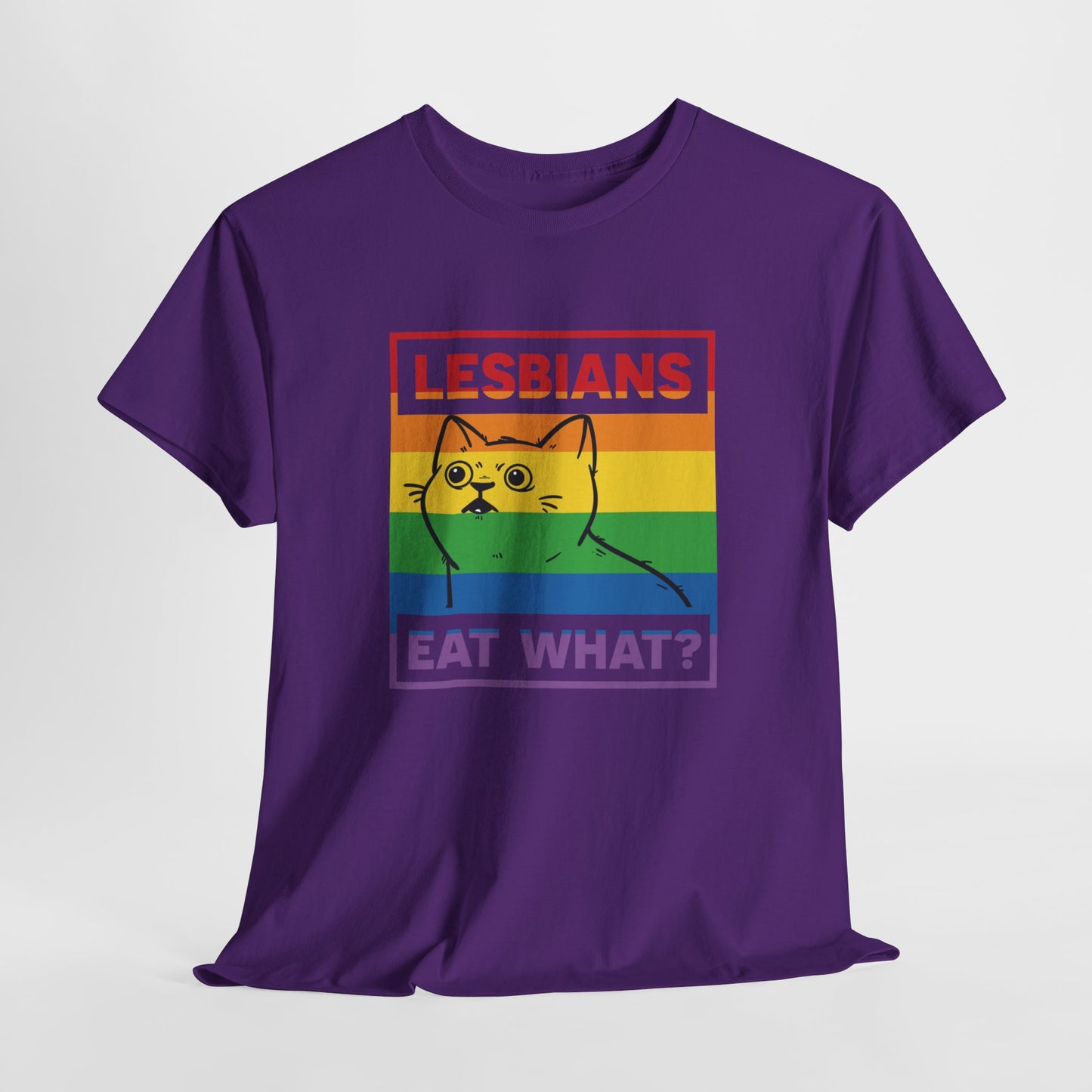 Gay Pride T-shirt - Lesbians Eat What? - Oversized #5