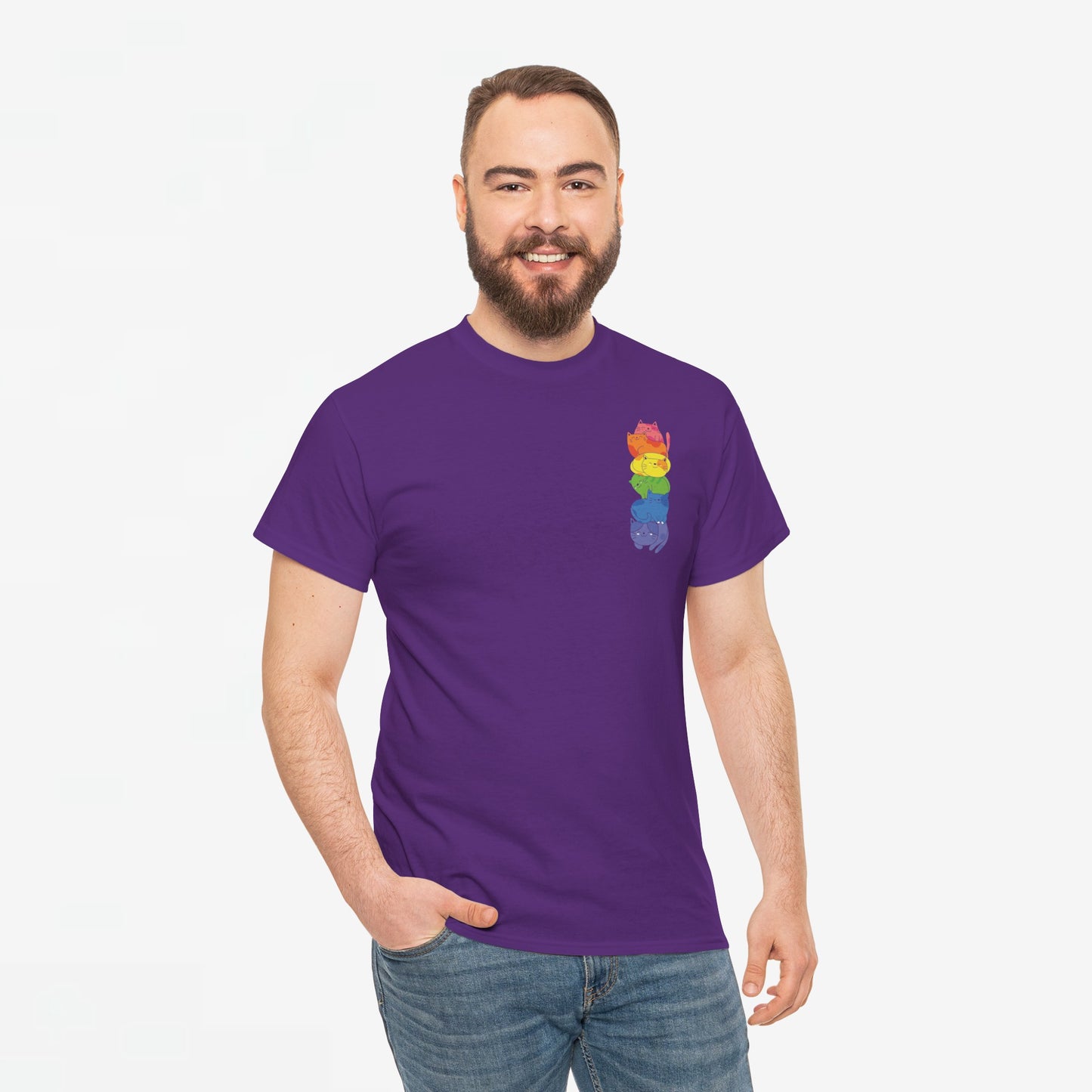 Gay Pride T-shirt - Katten Regenboog - Oversized #39