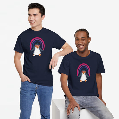 Gay Pride T-shirt - Bi Penguin - Oversized #59