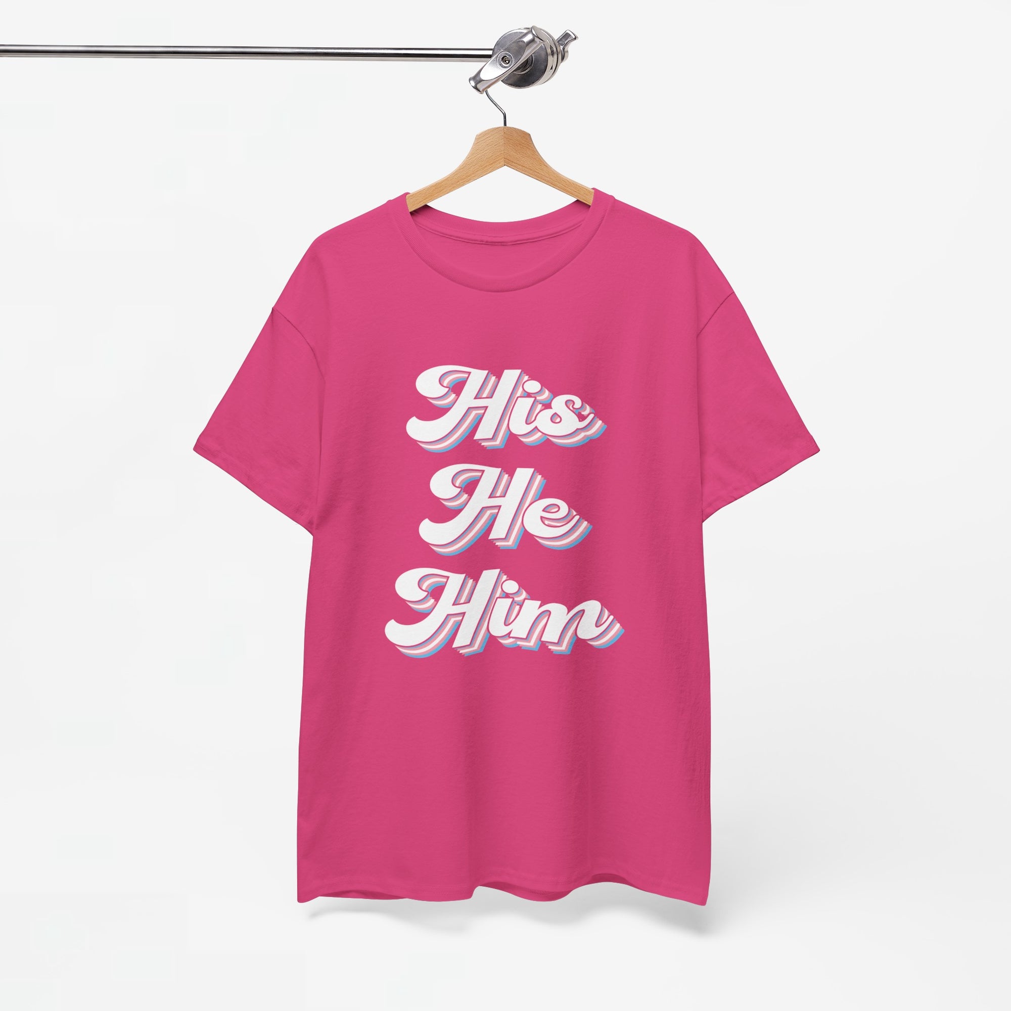 Gay Pride T-shirt - His He Him - Oversized #63