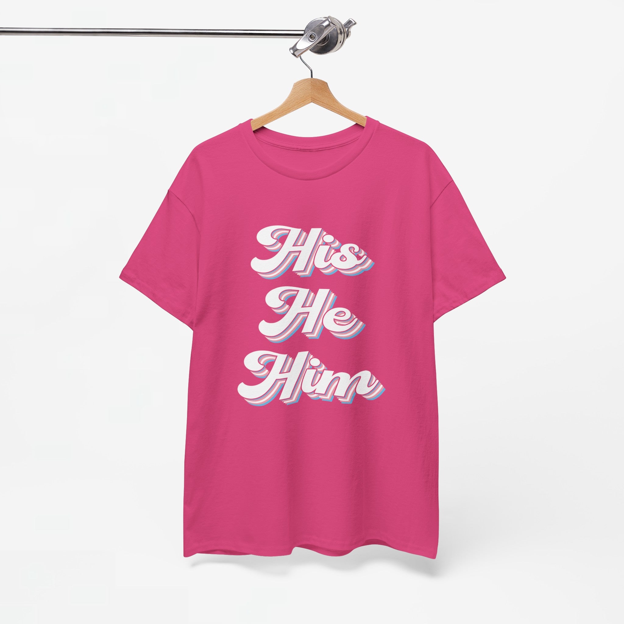 Gay Pride T-shirt - His He Him - Oversized #63