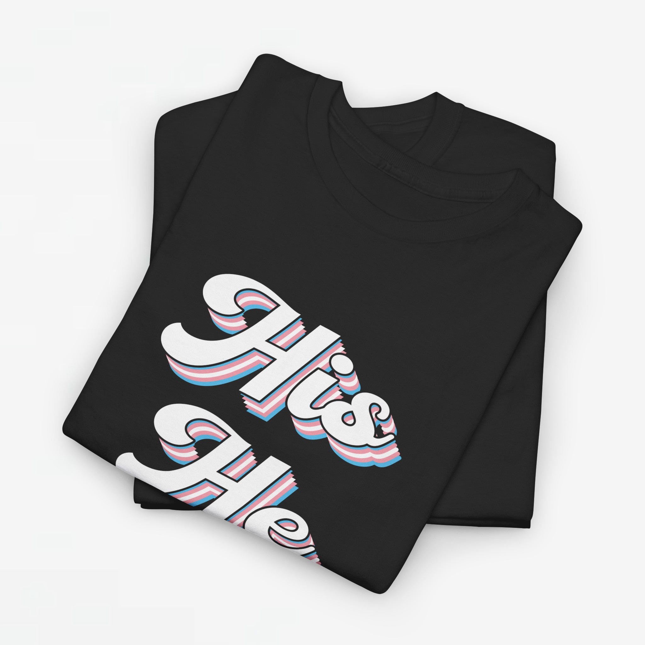Gay Pride T-shirt - His He Him - Oversized #63