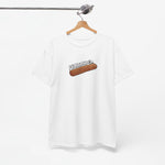 Oversized witte T-shirt met frikandel print op de borst