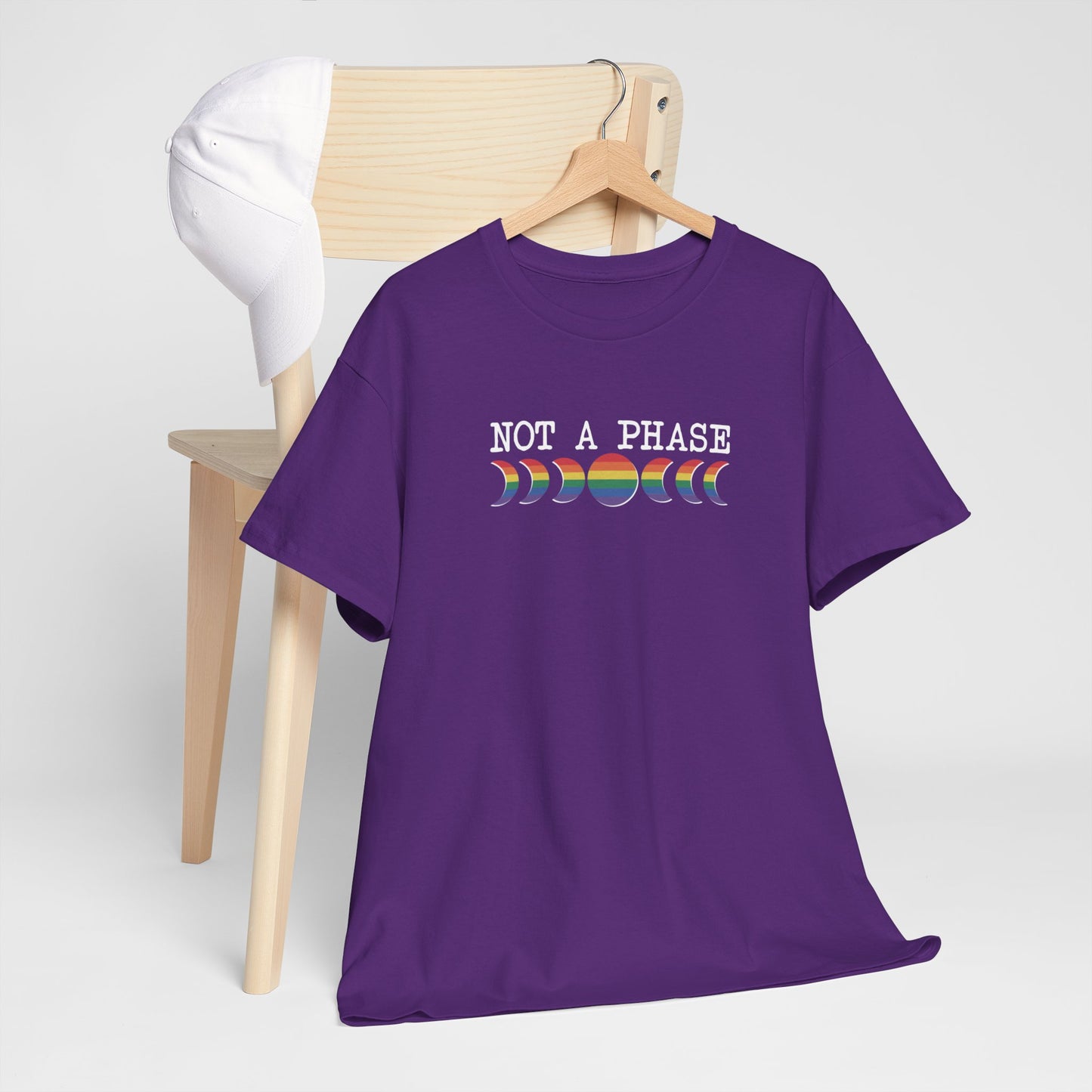 Gay Pride T-shirt - Not a phase (witte tekst) - Oversized #2