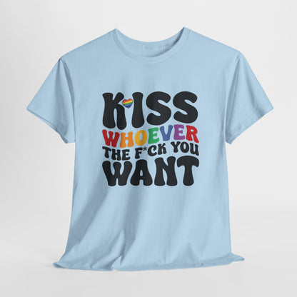 Gay Pride T-shirt - Kiss whoever the f*ck you want - Oversized #34