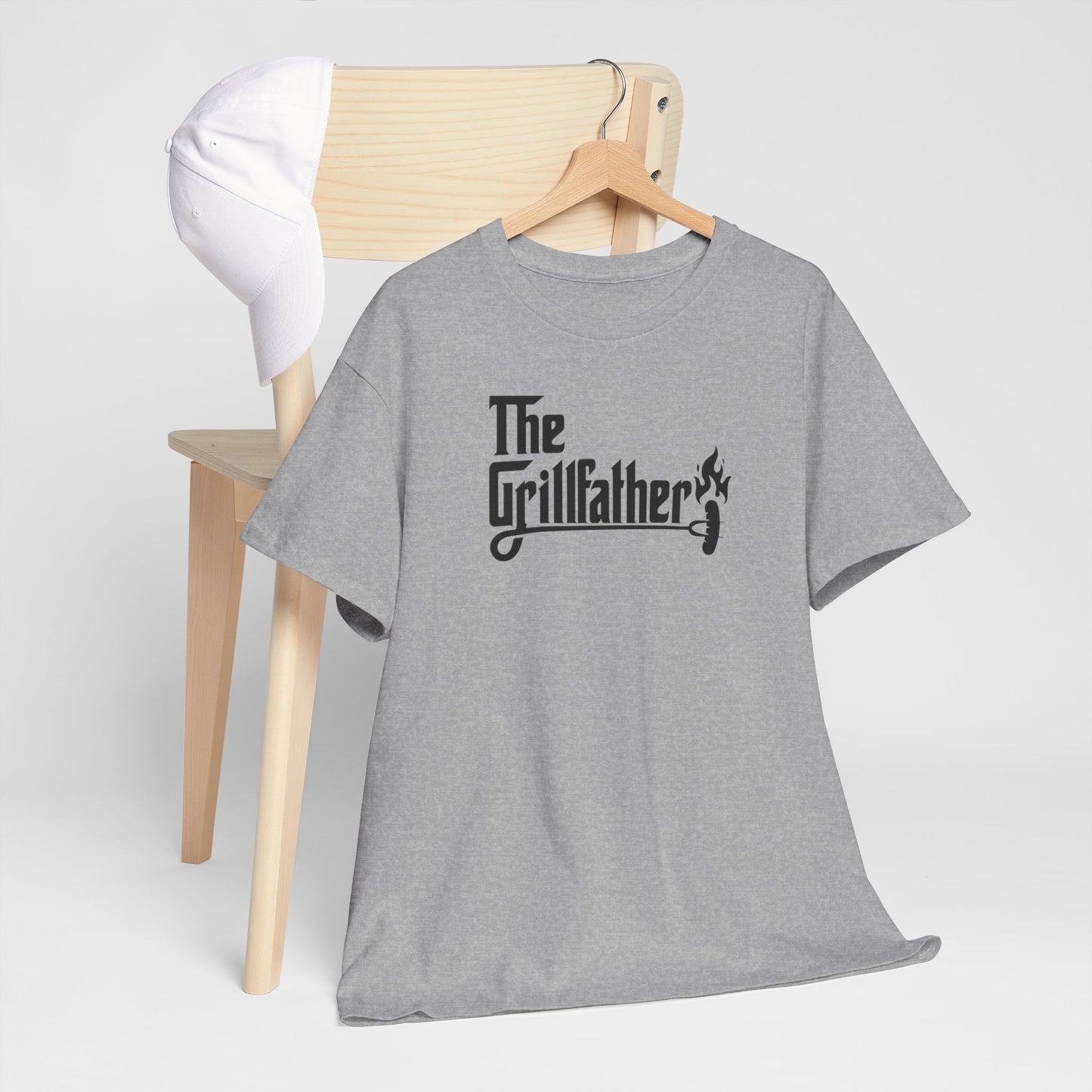 Vaderdag Papa Cadeau - T-shirt - The Grillfather (zwarte tekst) Oversized #2