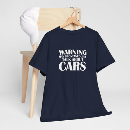 Vaderdag Papa Cadeau - T-shirt - Warning, may talk spontaneously about cars - Oversized #49