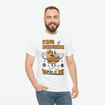 Oversized witte T-shirt met frontprint “King of Burgers” en “Willie”