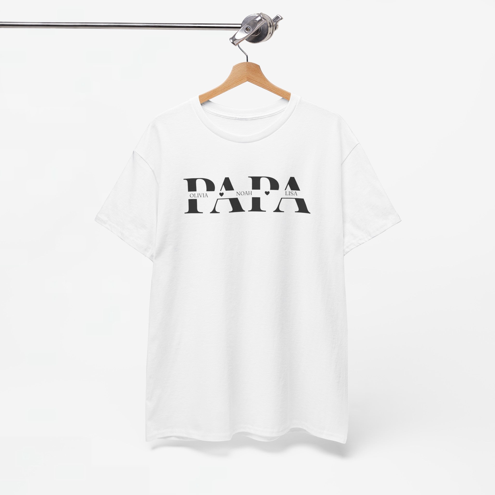 Gepersonaliseerde Vaderdag Papa Cadeau - T-shirt - Papa met namen