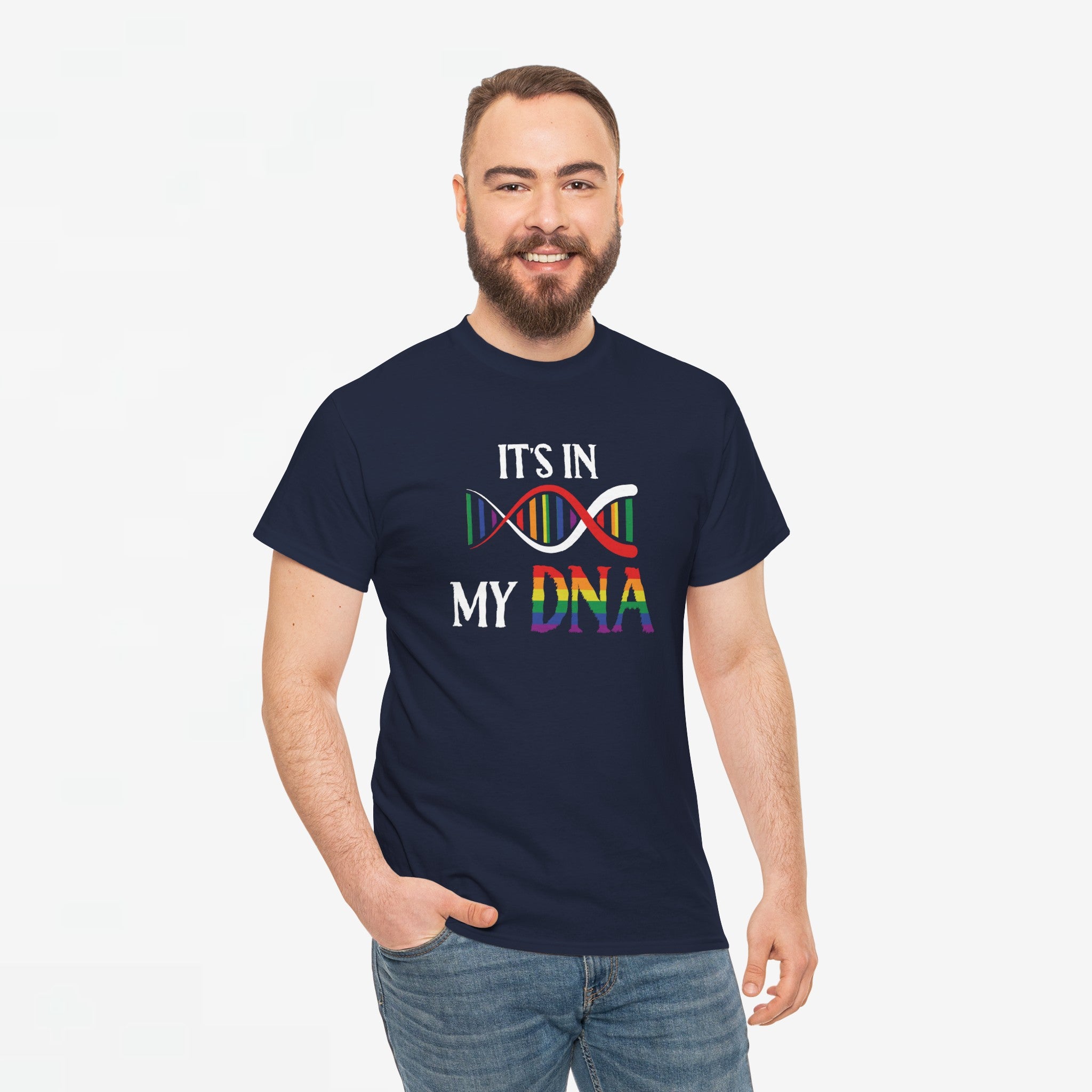 Gay Pride T-shirt - It's In My DNA - Oversized #48