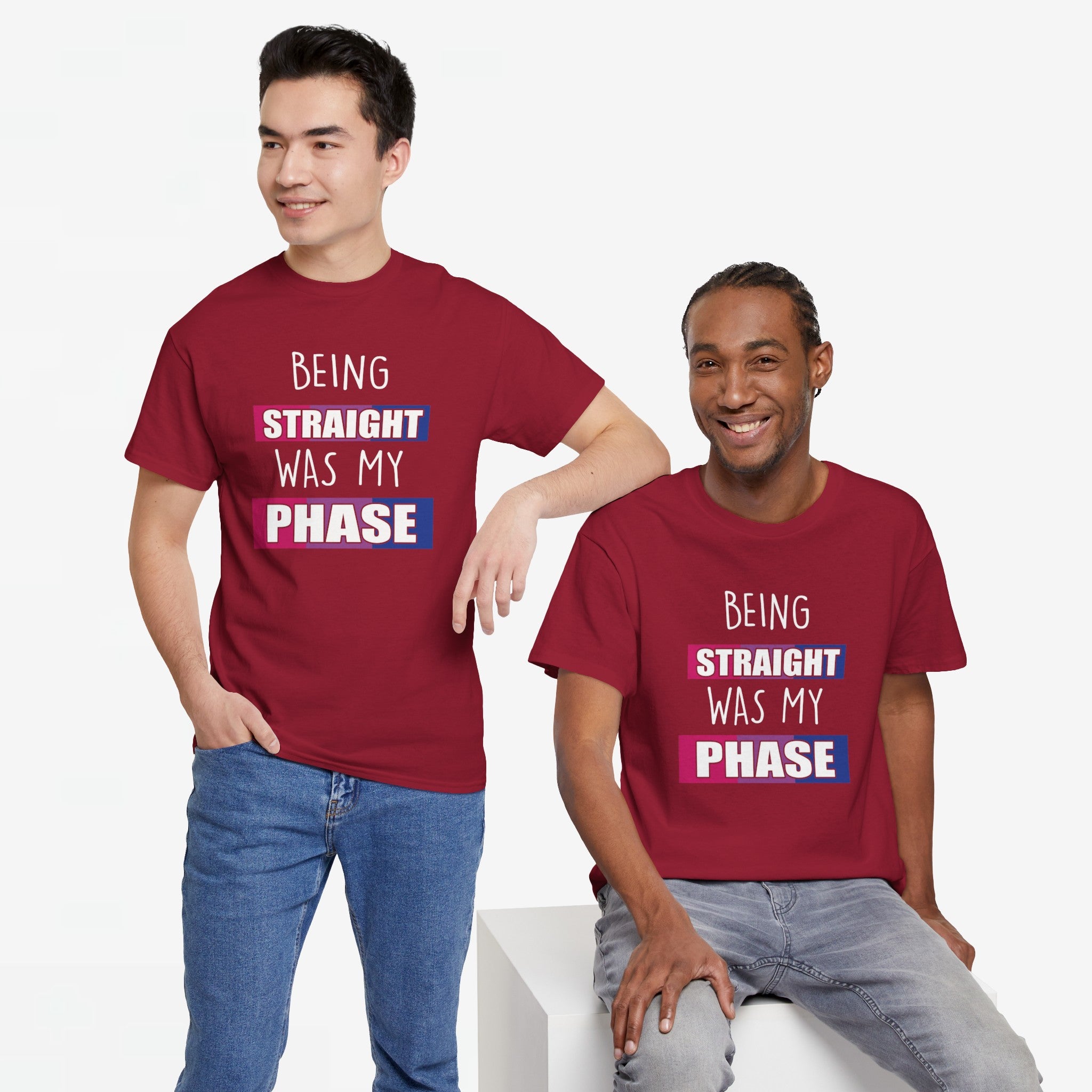 Gay Pride T-shirt - Being Straight Was My Phase - Oversized #61