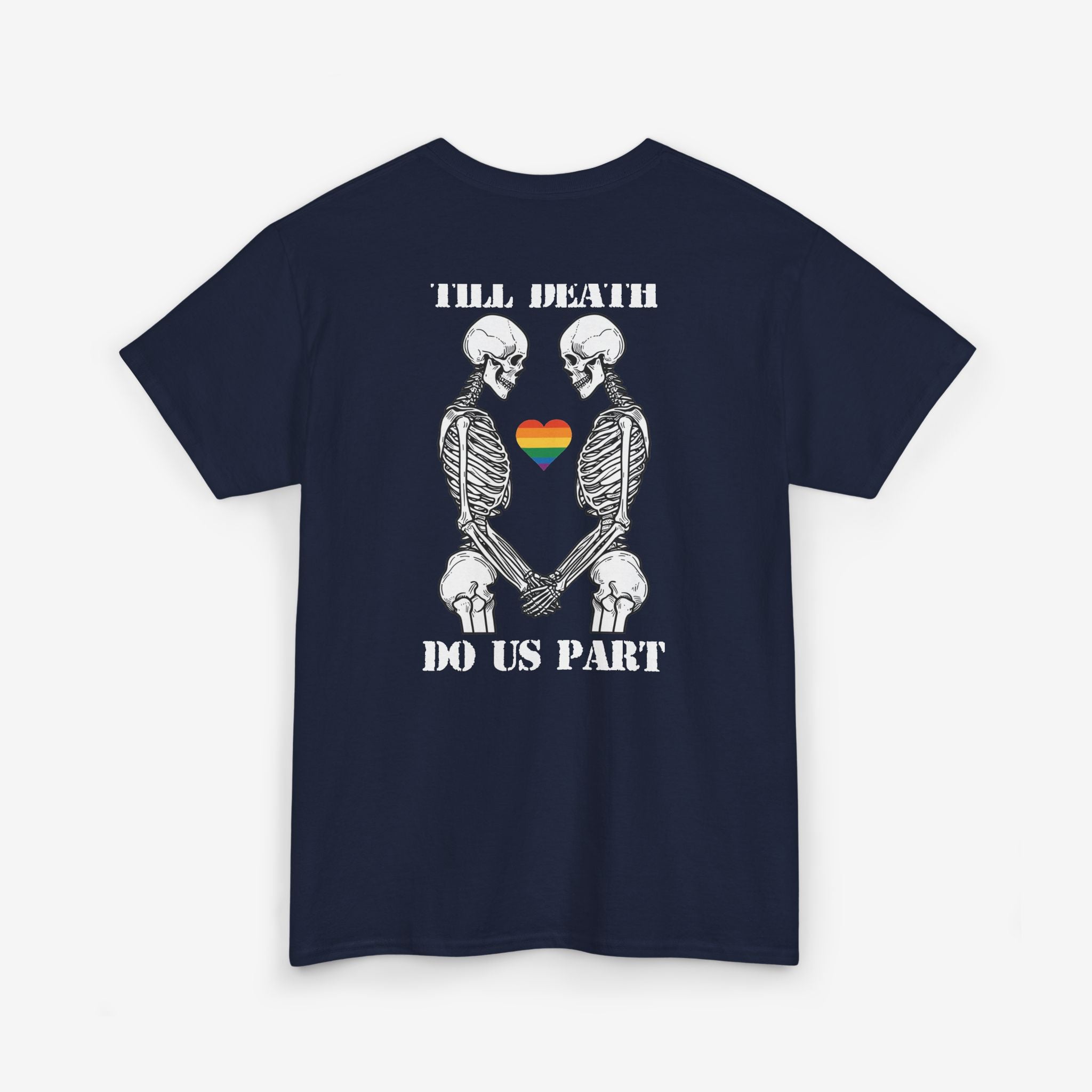 Gay Pride T-shirt - Skelet Echtpaar Till Death Do Us Part | SkrrtShirt