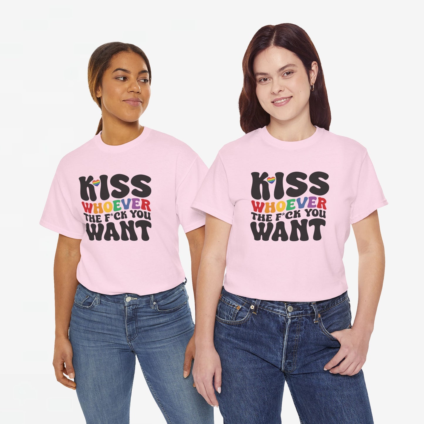 Gay Pride T-shirt - Kiss whoever the f*ck you want - Oversized #34