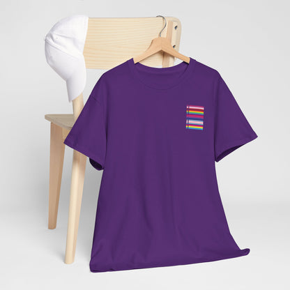 Gay Pride T-shirt - LGBTQ+ Vlag Human - Back Print - Oversized #12