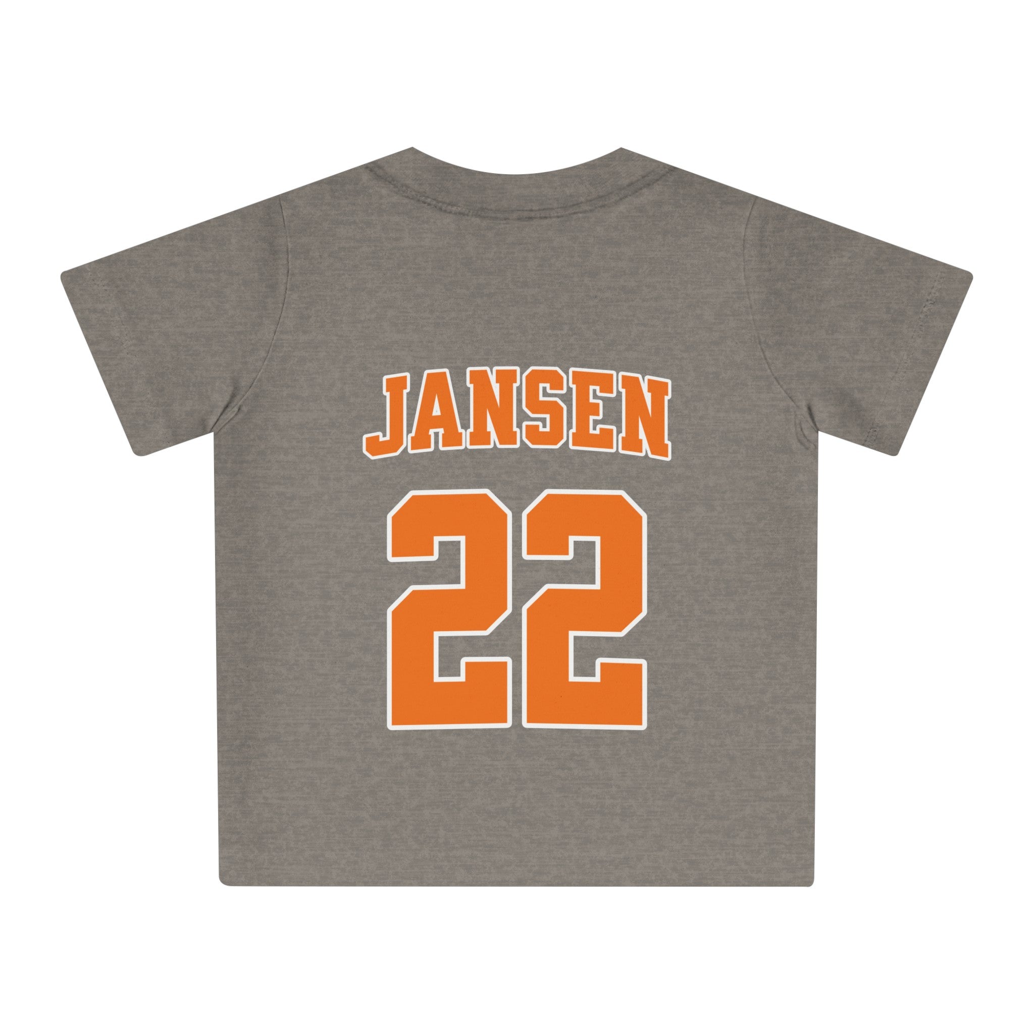Baby T-shirt voor EK, WK en Koningsdag - Personaliseer met Naam, Jaar & Rugnummer - NEDERLAND