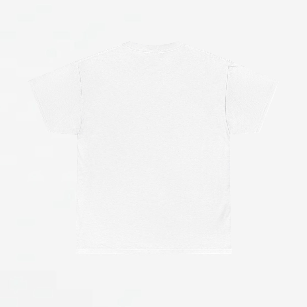 Wit T-shirt met ronde hals, achterkant zonder opdruk